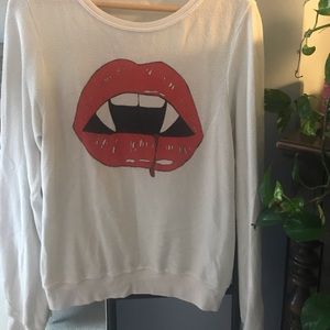 Wildfox vampire mouth sweater